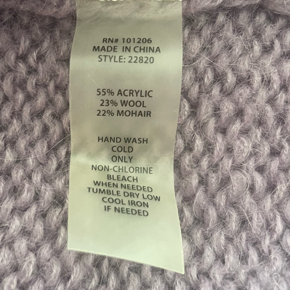 Soft Surroundings Lavender Draped Cardigan - Picture 9 of 9
